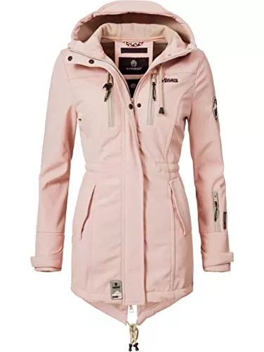 MARIKOO Jacken MARIKOO Damen Softshelljacke Parka Übergangsjacke Regenjacke Jacke mit Kapuze Zimtzicke XS-3XL