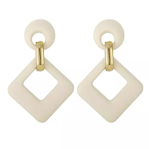 SIXDUTON Schmuck SIXDUTON Acryl Rechteck Ohrringe, Modische Acryl Quadrat-Ohrringe für Damen und Mädchen