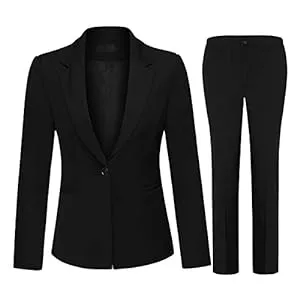 YYNUDA Kostüme YYNUDA Damen Hosenanzug Professioneller elegant 2-teilig Anzug Blazer + Hose