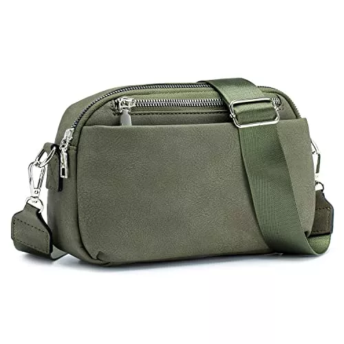 Roulens Taschen & Rucksäcke MUIIKOLA Damen Handy Umhängetasche, Umhängetasche mit verstellbarem breitem Schultergurt, Tasche mit großer Kapazität, Tasche mit mehreren Fächern, Vegan Leder Handytasche, Multifunktionstasche