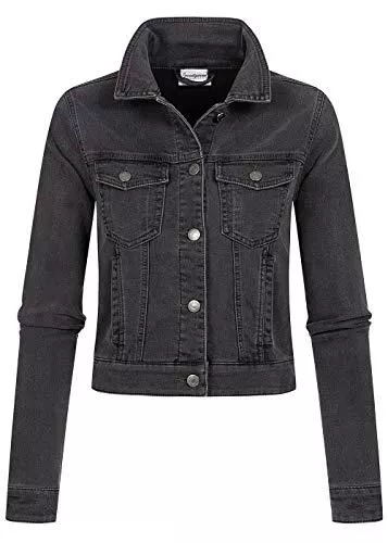 Seventyseven Lifestyle Jacken Seventyseven Lifestyle Damen Kurze Jeans Jacke Knopfleiste