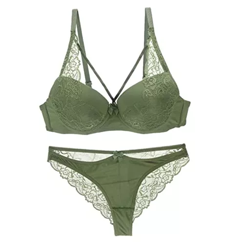 CHOUBAGUAI Unterwäsche & Dessous CHOUBAGUAI Sexy 3/4 Cup Spitze Unterwäsche Set Push Up BH Set Sexy Spitze Dessous Set