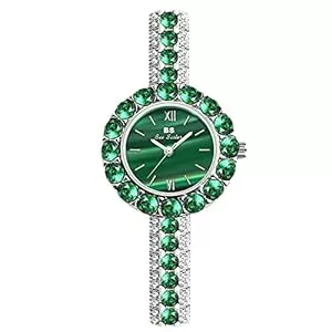 rorios Uhren rorios Damen Uhren Analog Quarz Uhren mit Strass Armband Wasserdicht Grün Armbanduhren Elegant Kleid Uhr für Damen Frauen