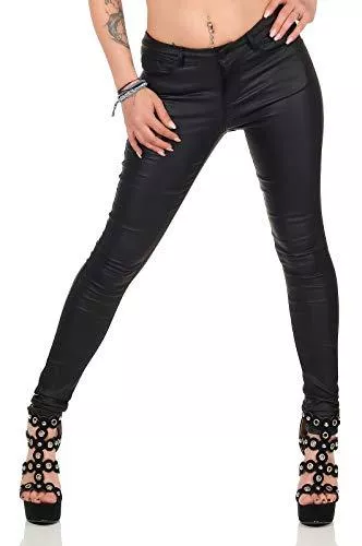VERO MODA Hosen VERO MODA Damen Vmseven Nw Ss Smooth Coated Pants Noos Hose