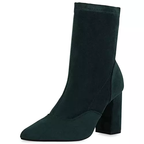 VAN HILL Stiefel VAN HILL Damen Klassische Stiefeletten mit Blockabsatz