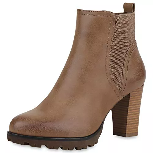 SCARPE VITA Stiefel SCARPE VITA Damen Stiefeletten Chelsea Boots Gefüttert mit Blockabsatz