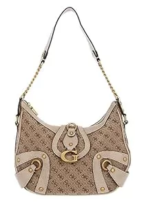 GUESS Taschen & Rucksäcke GUESS Gloss Vintage Hobo Latte Logo/Nude