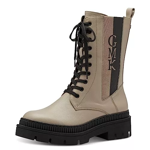 MARCO TOZZI Stiefel MARCO TOZZI by Guido Maria Kretschmer Damen Schnürstiefel ohne Absatz aus Kunstleder Plateau