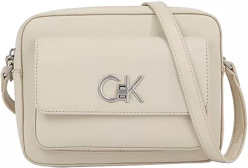 Calvin Klein Taschen & Rucksäcke Calvin Klein Damen Re-Lock Kameratasche mit Klappe Crossovers, Einheitsgröße