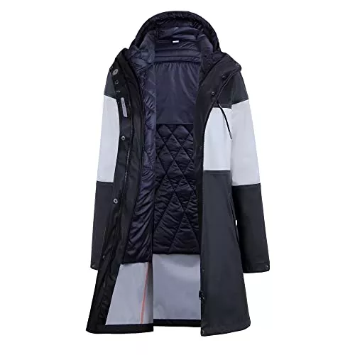 rhythm of the rain Mäntel rhythm of the rain Regenjacke Damen wasserdicht Atmungsaktiv Regenmantel Friesennerz Parka PU Windbreaker mit Kapuze Softshelljacke Übergangsjacke Fahrradjacke