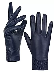 GSG SINCE 1998 Handschuhe & Fäustlinge GSG Echtes Lammfell-Lederhandschuhe für Damen, warm gefütterte Touchscreen-Winterhandschuhe W13150