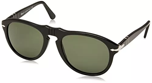 Persol Sonnenbrillen & Zubehör Persol Unisex PO0649 Sonnenbrille, Schwarz (Black/Grey 95/31), Small (Herstellergröße: 52)