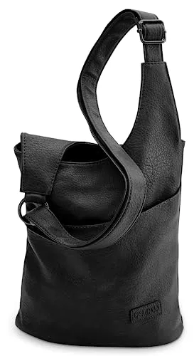 CASAdiNOVA Taschen & Rucksäcke CASAdiNOVA® Stylische Damen Umhängetasche aus Veganem Leder - Handtasche, Crossbody & Messenger Bag in Einem - Hochwertige Damenhandtasche zum Umhängen mit verstellbarem Schultergurt