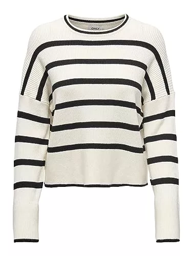 ONLY Pullover & Strickmode ONLY Female Strickpullover ONLIBI LS Stripe O-Neck KNT NOOS