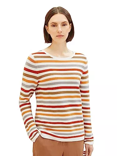 TOM TAILOR Pullover & Strickmode TOM TAILOR Damen Basic Strickpullover aus Bio-Baumwolle