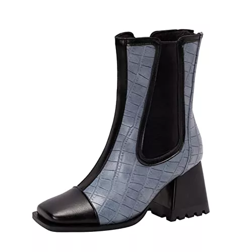 Generisch Stiefel Generisch Overknee stiefel damen Stiefel Plateau (54CM) Damen Rundes Knie Mode Over The Color Toe Solide Damenstiefel Kinder 27 Mädchen