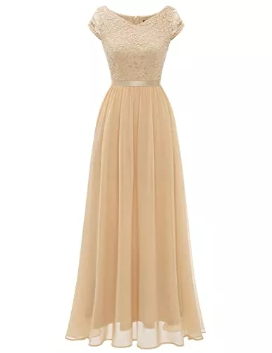 DRESSTELLS Abendkleider DRESSTELLS Damen Abendkleider Elegant für Hochzeit Cocktailkleid Spitzen Ballkleider