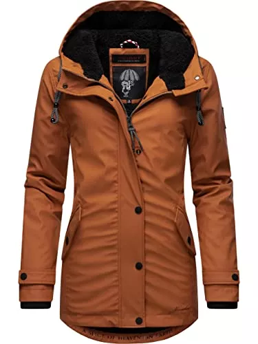 Navahoo Jacken Navahoo Damen Winterjacke kurze Regenjacke wasserdicht warm gefüttert mit Kapuze Lindraa XS-3XL