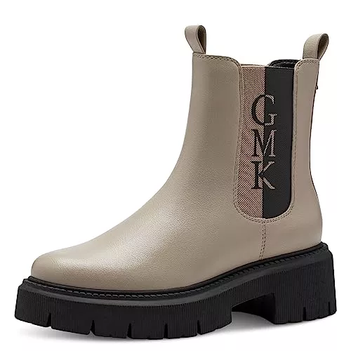 MARCO TOZZI Stiefel MARCO TOZZI by Guido Maria Kretschmer Damen Chelsea Boots aus Kunstleder Plateau