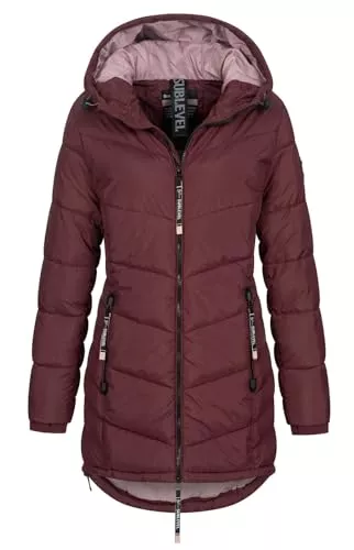 Sublevel Mäntel Sublevel Damen Jacke Steppmantel LSL-412 mit gefütterter Kapuze