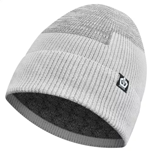 ARFNKIM Hüte & Mützen ARFNKIM 𝟐𝟎𝟐𝟑 Winter Strickmütze mit Fleecefutter, Klassische Farbblocking Grobstrick Thermo Beanie Mütze für Herren und Damen