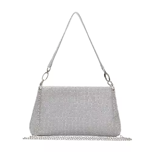 EVEOUT Taschen & Rucksäcke EVEOUT Abendhandtasche mit Strasssteinen Damen Kleine Clutches für Party Bankett Hochzeit Geldbörsen Weibliche Funkeln Umhängetasche