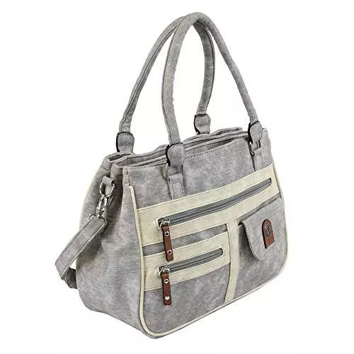 irisaa Taschen & Rucksäcke irisaa Handtasche Damen Umhängetasche Medium Schultertasche praktische Henkeltasche mit vielen Fächern Hobo Taschen Vintage Look mit Reißverschluss
