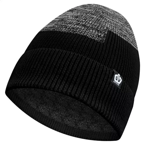 ARFNKIM Hüte & Mützen ARFNKIM 𝟐𝟎𝟐𝟑 Winter Strickmütze mit Fleecefutter, Klassische Farbblocking Grobstrick Thermo Beanie Mütze für Herren und Damen