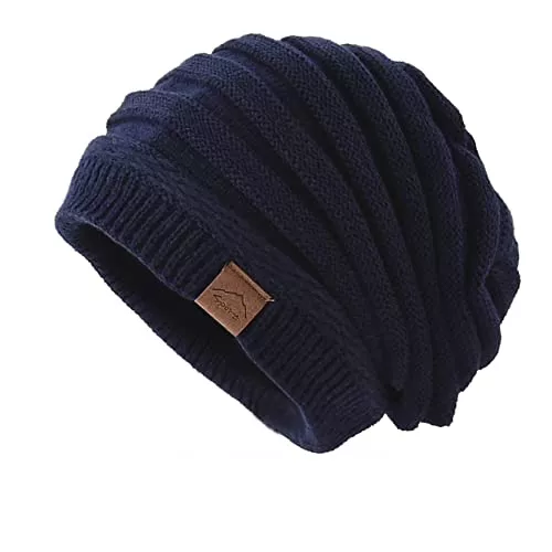 Detwen Hüte & Mützen Detwen Mütze Unisex Wintermütze mit Weichem Innenfutter Warme Beanie Mütze Gefütterte Strickmütze