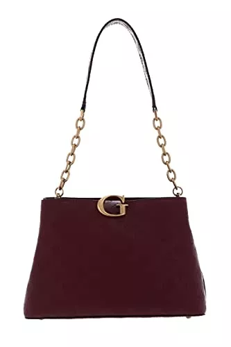 GUESS Taschen & Rucksäcke GUESS Vibe Girlfriend Shoulderbag Merlot Logo