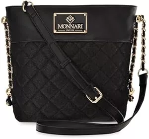 Generisch Taschen & Rucksäcke geräumige Schultertasche Damenhandtasche Monnari Markentasche City Style schwarz