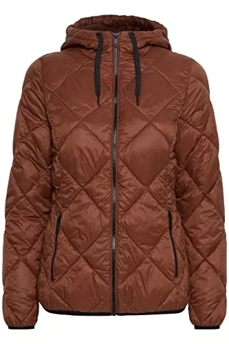 b.young Jacken b.young BYAMALLA JACKET Damen Steppjacke Übergangsjacke Jacke mit Kapuze leicht tailliert kurz geschnitten mit Kontrast-Reißverschluss