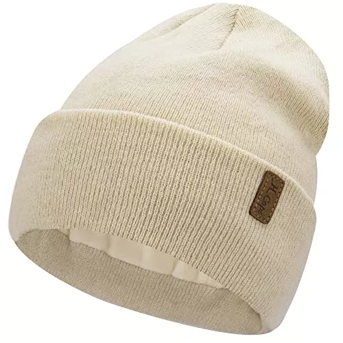 Bequemer Laden Hüte & Mützen Bequemer Laden Damen Herren Winter Warm Beanie Müte Strickmütze Slouchy Wintermütze Cuffed Skull Cap mit Fleece Gefüttert