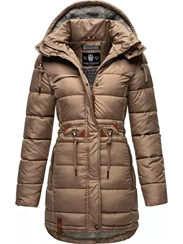 Navahoo Jacken Navahoo Damen Wintermantel Steppmantel Winterjacke Kurzmantel warm gefüttert abnehmbare Kapuze Daliee XS-XXL