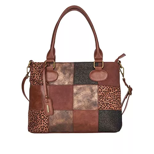 Remonte Taschen & Rucksäcke Remonte Damen Q0708-24 Handtasche, Leo-nuss/antik/Muskat/Black-Bronze/Muskat / 24