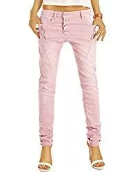 bestyledberlin Jeans be Styled Damenjeans, Stretch Baggy Boyfriend Hüftjeans im Tapered Relaxed Fit - Knopfleiste &amp; Reißverschluss j6i