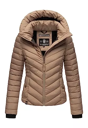 MARIKOO Jacken MARIKOO Damen Stepp Jacke gesteppte warme Übergangsjacke Kapuze B957