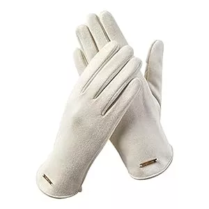 UIFLQXX Handschuhe & Fäustlinge UIFLQXX Damen-Sporthandschuhe, für Outdoor, Radfahren, Arbeit, einfarbig, Handschuhe für Damen, kaltes Wetter