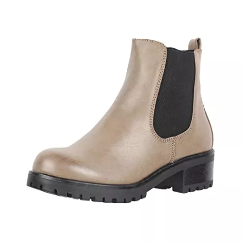 Elara Stiefel Elara Damen Stiefeletten Chelsea Boots Chunkyrayan