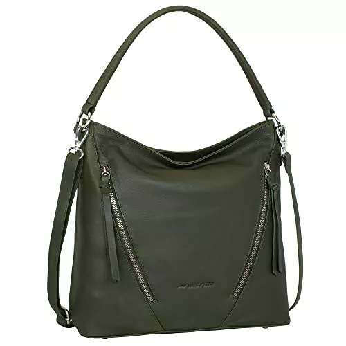 Marc Peter Taschen & Rucksäcke Marc Peter Santorini Handtasche Damen I Damenhandtasche aus Nappaleder I Vintage Umhängetasche I Schultertasche