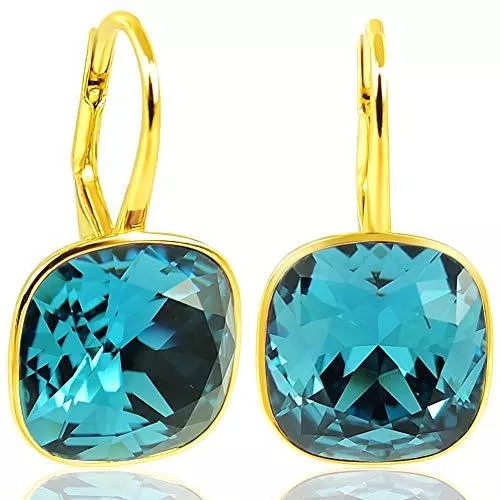 NOBEL SCHMUCK Schmuck Ohrringe mit Kristallen von Swarovski® Gold Viele Farben NOBEL SCHMUCK