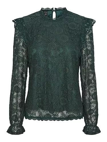 PIECES Langarmblusen PIECES Female Langarmbluse PCOLLINE Spitze