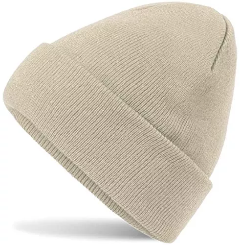 Hatsatar Hüte & Mützen Hatstar Wintermütze | Damen Beanie Mütze | Herren Feinstrick Beanie | für Frauen Männer Unisex | Cuffed Hats Weich & Warm