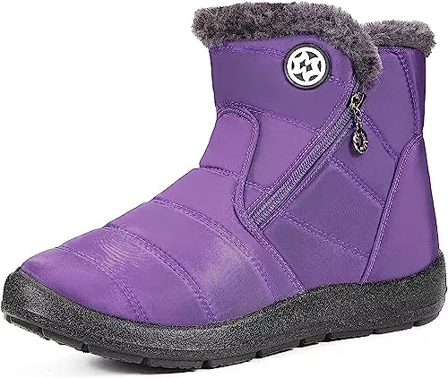 Eagsouni Stiefel Eagsouni Winterstiefel Damen Winterschuhe Wasserdicht Warm Plush Gefütterte Schneestiefel Stiefeletten Winter Outdoors Rutschfeste Stiefel Boots