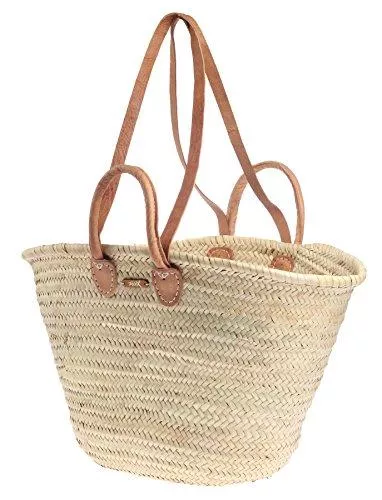 Felex Taschen & Rucksäcke Felex Ibizakorb Marktkorb Strandkorb Korb Einkaufstasche Tasche Ibiza Einkaufskorb groß Natur I ca. 55 x 15 x 32 cm
