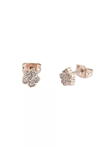 Ted Baker Schmuck Ted Baker Lenana Magnolie Lillifora Ohrringe Emaille-Ohrstecker (Rosegold gefärbt/Silber glitzernd)