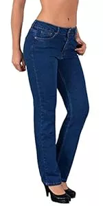 ESRA Jeans ESRA Jeans Damen High Waist Jeans Damen Stretch Damen Jeans Straight Plus Size G200