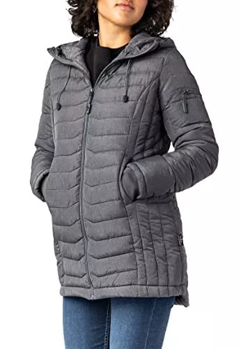 Sublevel Jacken Sublevel Damen Winter Steppmantel mit Kapuze Parka gefüttert