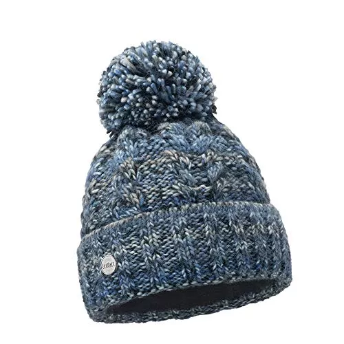 ELIMELI Hüte & Mützen ELIMELI Damen Winter Mütze warme Strickmütze Wintermütze mit Bommel Slouch Beanie Damen für Winter Bommelmütze Hergestellt in EU Farbenauswahl 19005