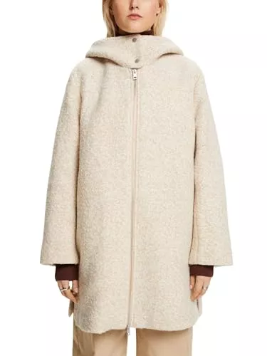 ESPRIT Mäntel ESPRIT Bouclé Kapuzenmantel aus Wollmix